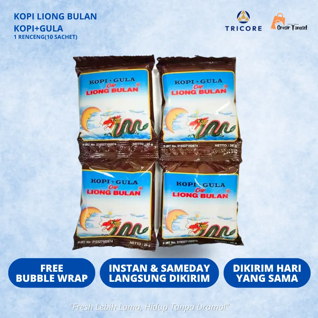 LIONG Kopi Liong PLUS Gula 20 Sachet Khas Bogor